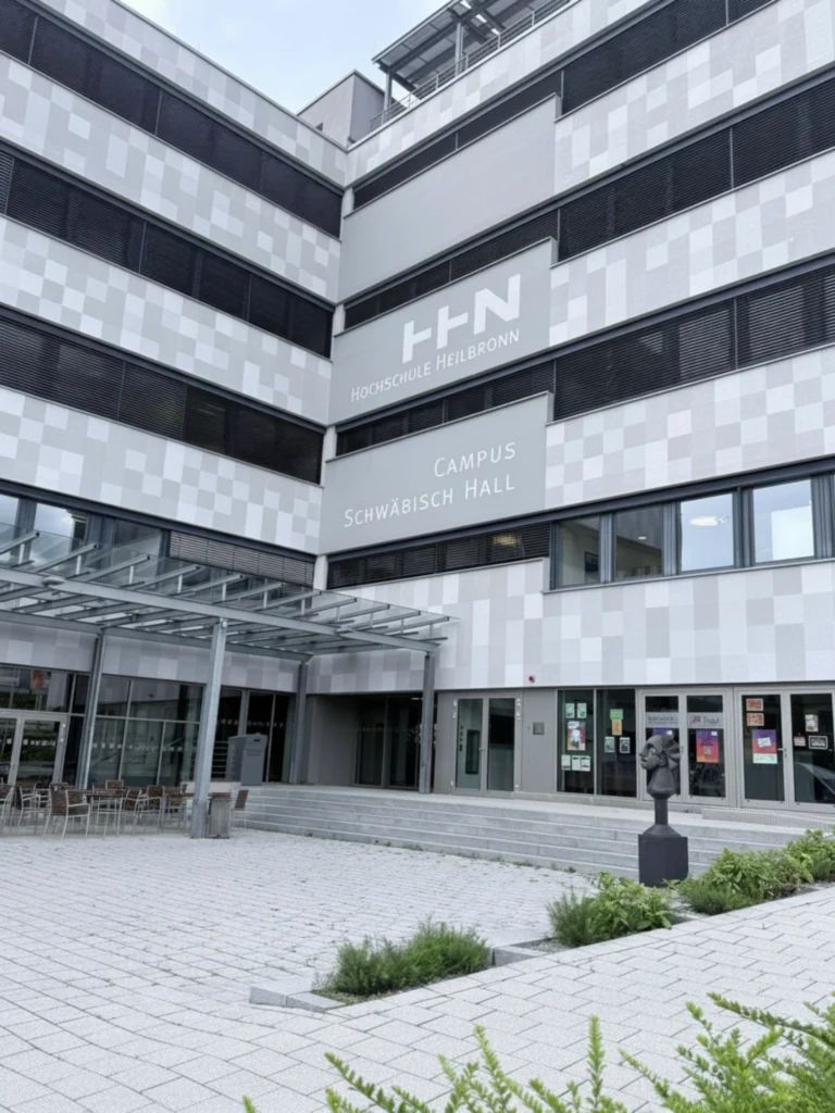 Außenansicht der Hochschule Heilbronn am Campus Schwäbisch Hall, Veranstaltungsort des Data & Analytics Forum 2026.